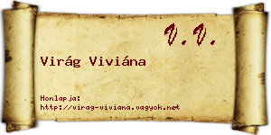 Virág Viviána névjegykártya